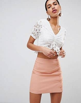 Fashion Union Tea Blouse In Lace