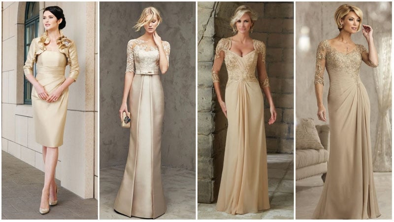 Gold Mother Of The Bride Dresses
