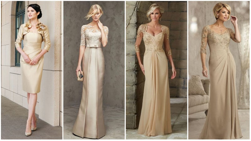 mother of the bride dresses champagne colour