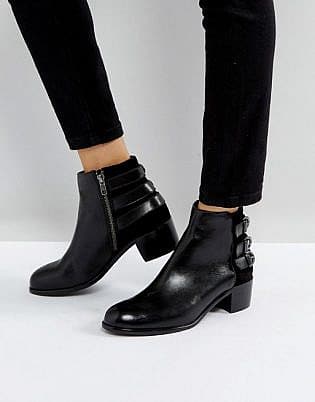 H By Hudson Leather Ankle Boots