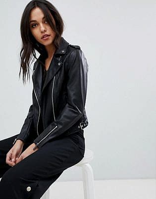 Lipsy Faux Leather Biker Jacket