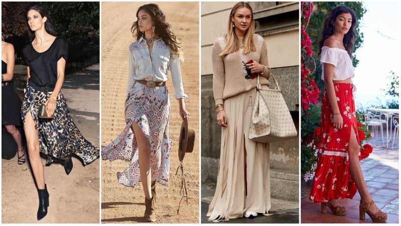 how to wear cotton maxi skirt