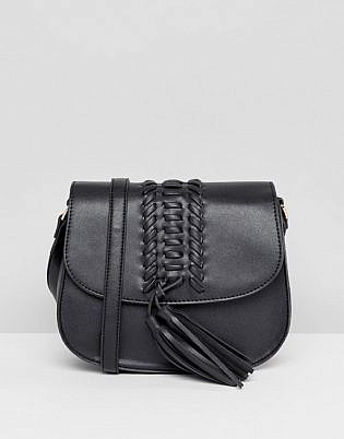 Missguided Saddle Fringe Detail Cross Body Bag
