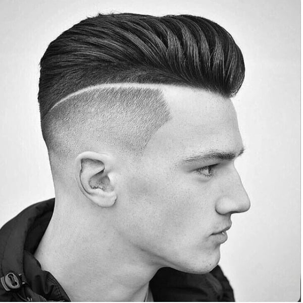 Mohawk Fade With Line