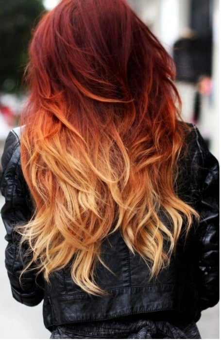 Ombre Dark Red Hair