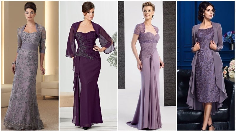 Purple Mother Of The Bride Dress