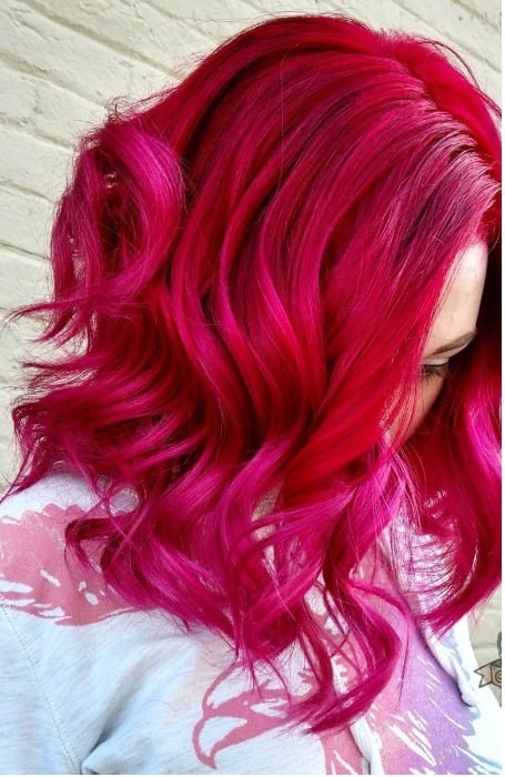 Red To Pink Ombre Hair