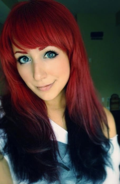 Reverse Ombre Red Hair