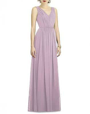Shirred Shimmer Chiffon Gown