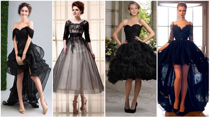 black bridal gowns