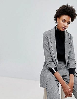 Stradivarius Mini Check Blazer