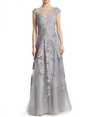 silver and gold mother of the bride dresses