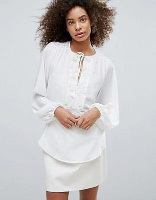 Traffic People Embroidered Long Sleeve Top