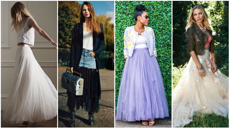 Tulle Maxi Skirts