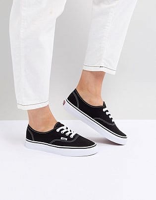 Vans Authentic Sneakers In Black And White