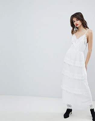 Vero Moda Dobby Spot Maxi Dress With Crochet Detail