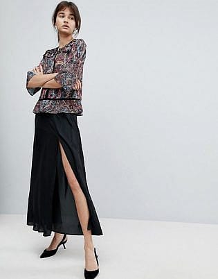 D.ra Polina Maxi Slit Side Skirt