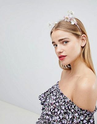 New Look Sequin Flower Cat Ears