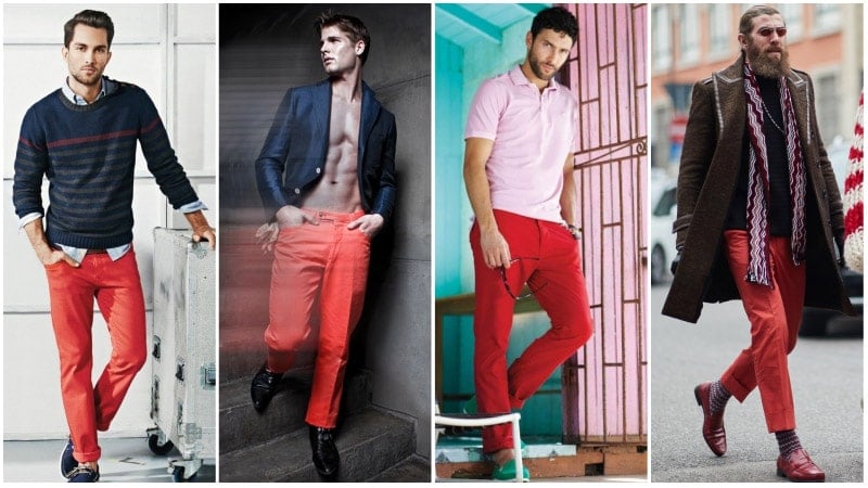 Red Chinos Outfits