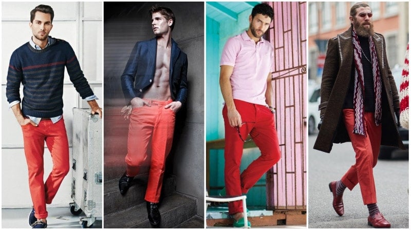 Discover 93+ mens red chinos trousers best - in.cdgdbentre