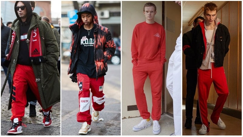 Red Track Pants Outfits
