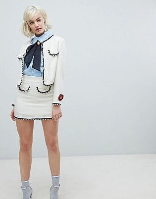 unique21 super mini skirt in tweed co-ord