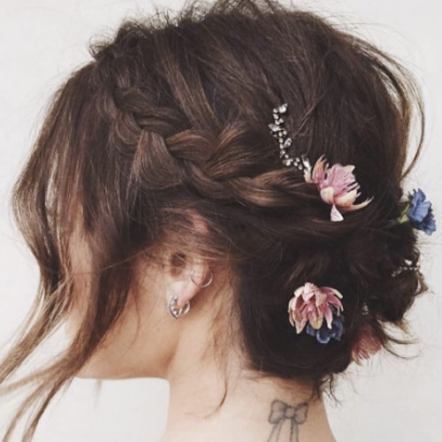 Updo With Flowers