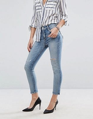 Agolde Sophie Crop Jean With Rips