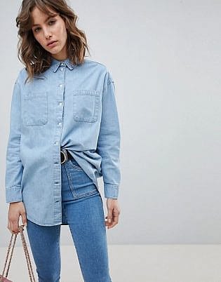 blue shirt denim