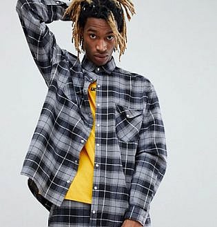 Asos X Unknown London Oversized Check Flannel Shirt