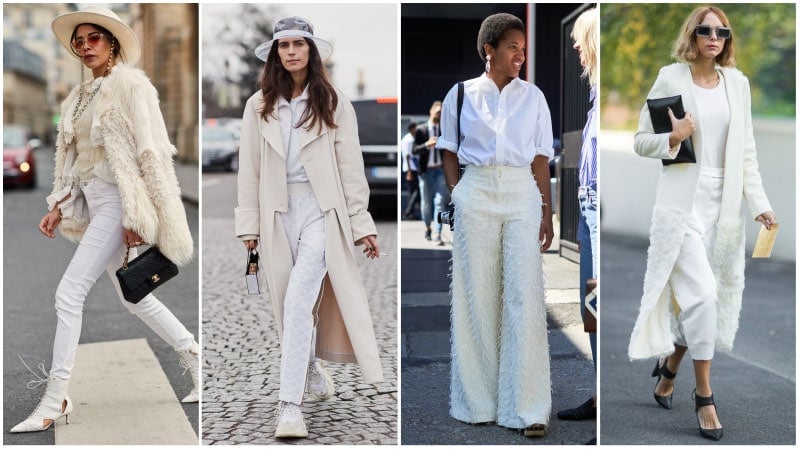 white pants outfits for ladies