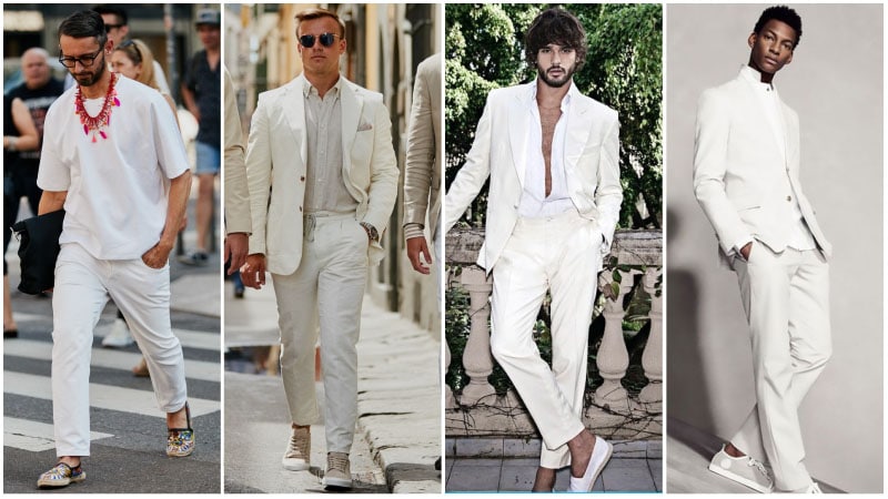 all white smart casual outfits