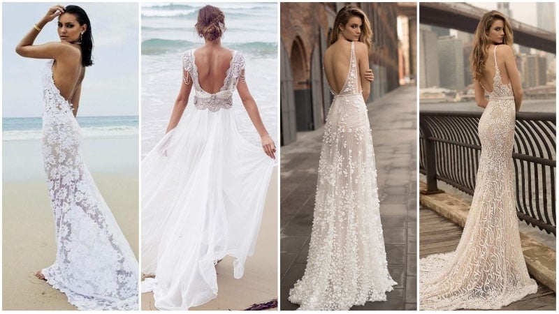 Backless Abiti da Sposa Spiaggia