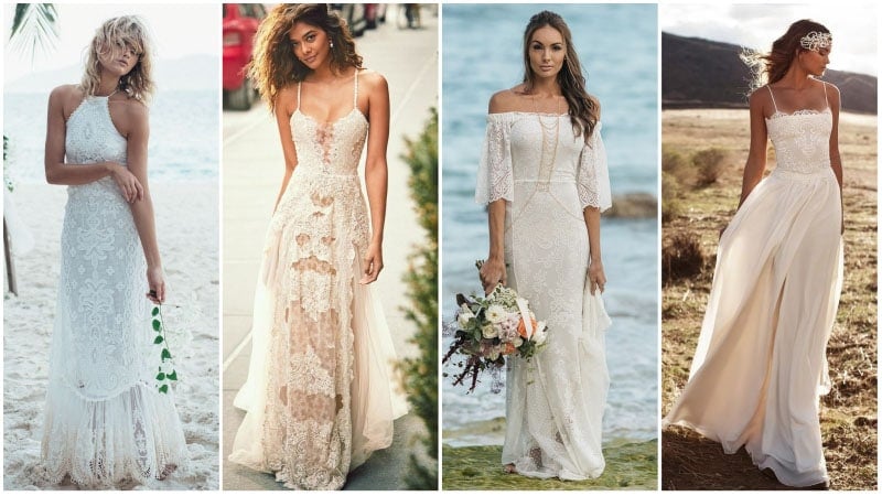 beach type wedding dresses