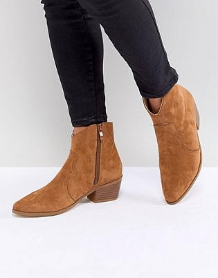 Boohoo Western Heeled Ankle Boots