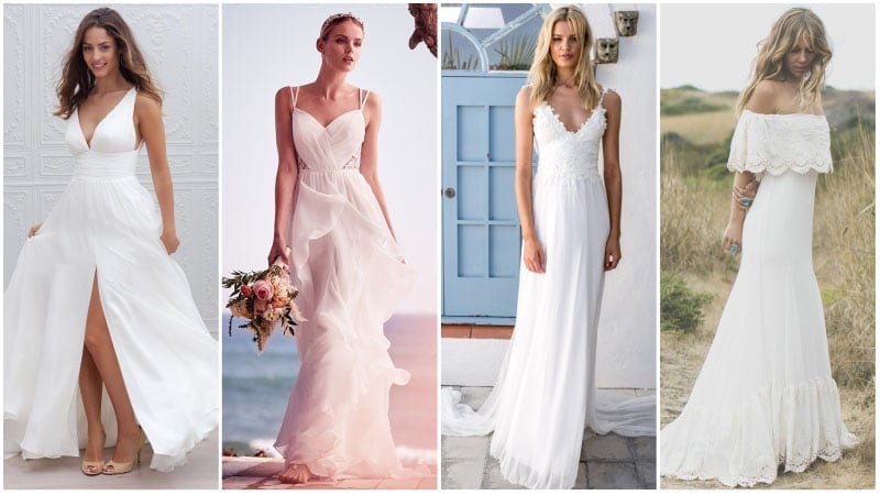 wedding in the beach dresses