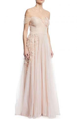 Detailed Off The Shoulder Gown