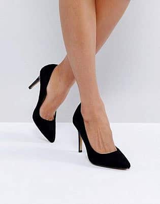 Head Over Heels Alice Black Heeled Court Shoes