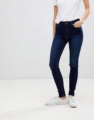 Jack Wills Fernham High Rise Skinny Jean In Dark Indigo