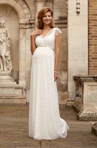 Kristin Long Lace Maternity Gown