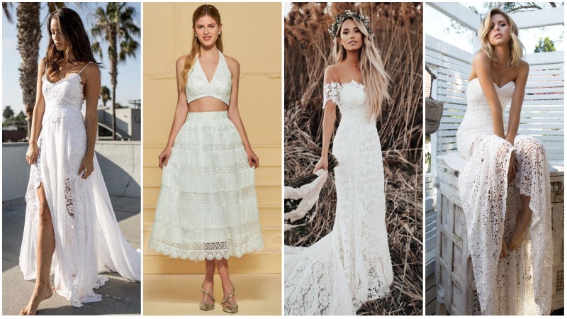 white beach dresses for weddings