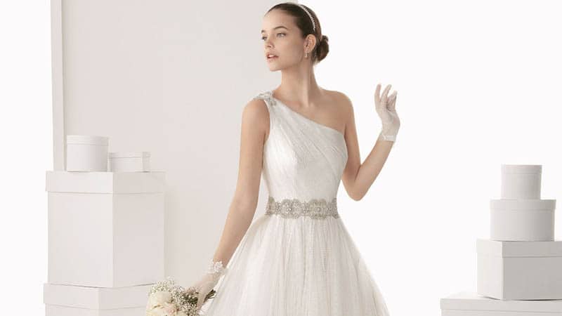 One Shoulder Wedding Dress