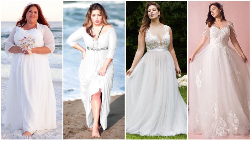 wedding dresses for beach wedding plus size