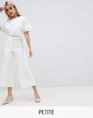 River Island Petite Crop Wide Leg Pants