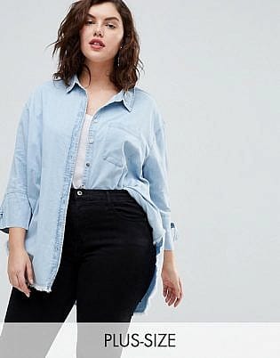 plus size denim shirt dress uk