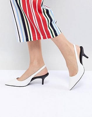 Steve Madden Marks White Kitten Heeled Shoes