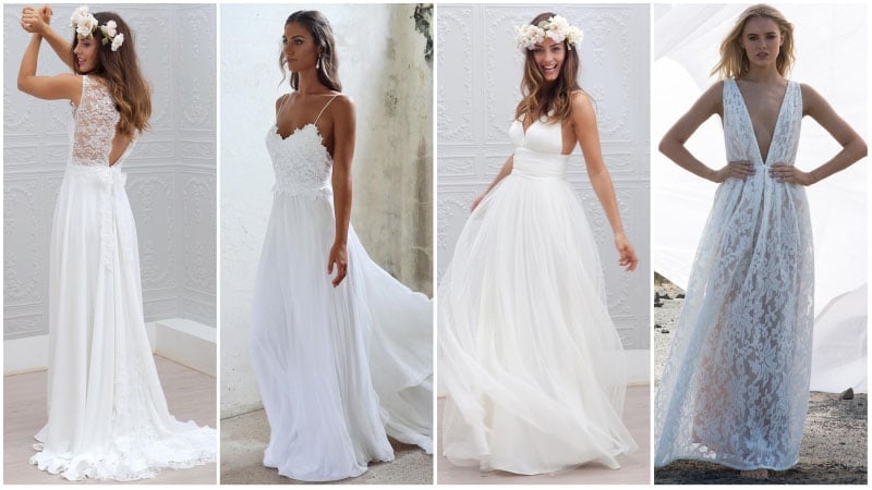 beachy wedding dresses