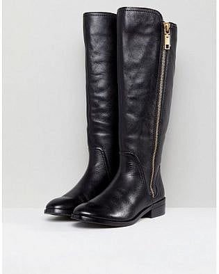 Aldo Wide Fit Casual Knee Boots In Leather