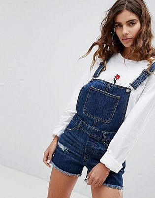 Bershka Denim Dungarees