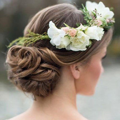 Braided Updo With Flowers